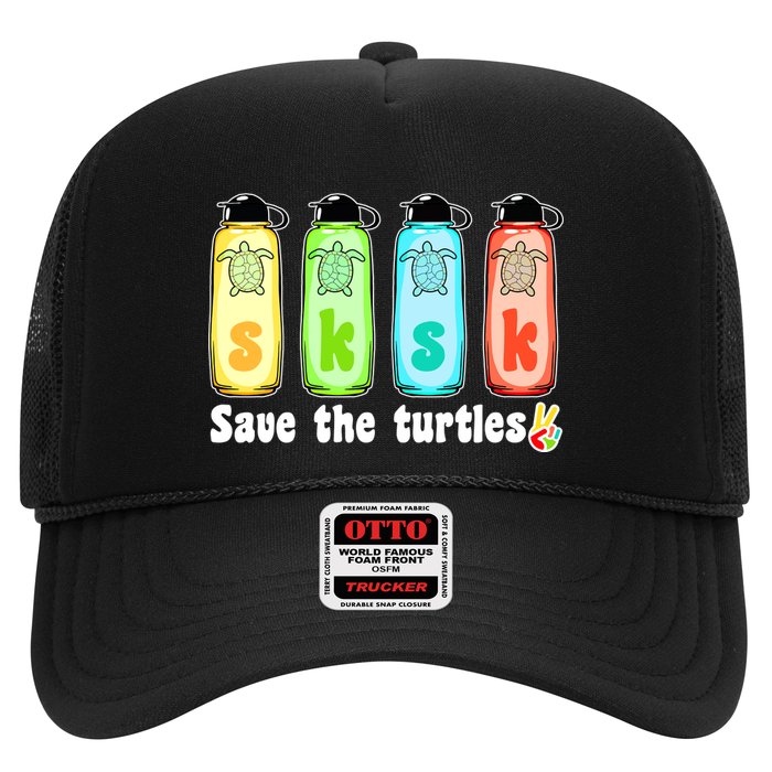 SKSKSK Save The Turtles Peace Trucker Hat