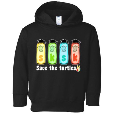 SKSKSK Save The Turtles Peace Toddler Hoodie