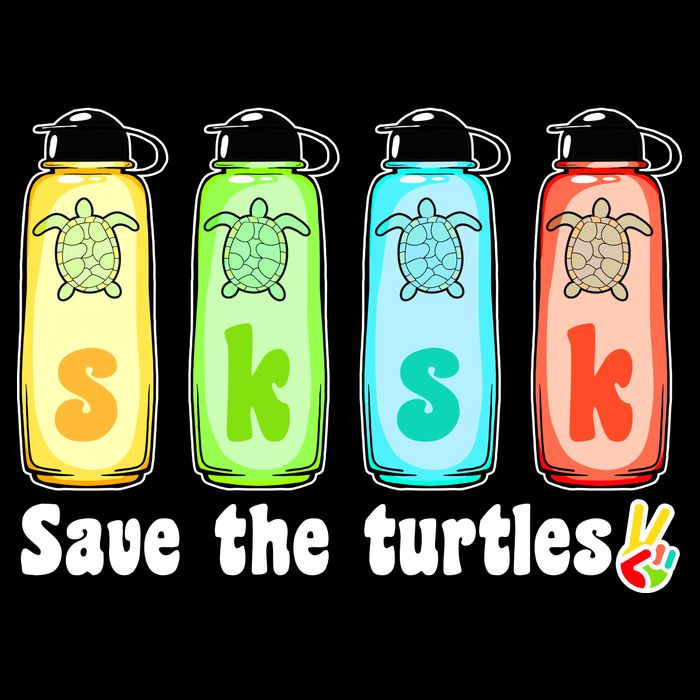SKSKSK Save The Turtles Peace Tank Top