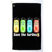 SKSKSK Save The Turtles Peace Golf Towel