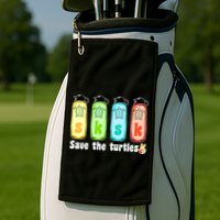 SKSKSK Save The Turtles Peace Golf Towel