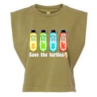SKSKSK Save The Turtles Peace Garment-Dyed Women's Muscle Tee