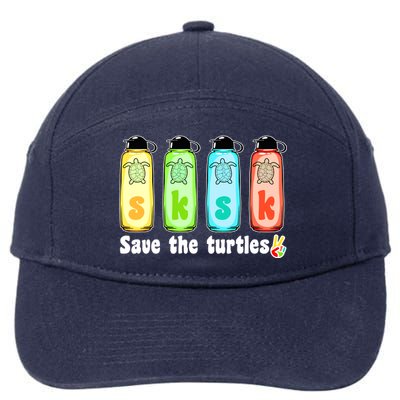 SKSKSK Save The Turtles Peace 7-Panel Snapback Hat