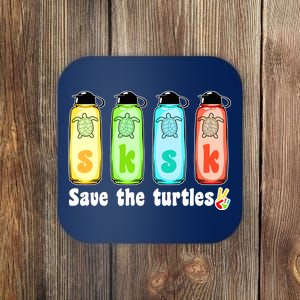 SKSKSK Save The Turtles Peace Coaster