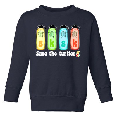 SKSKSK Save The Turtles Peace Toddler Sweatshirt