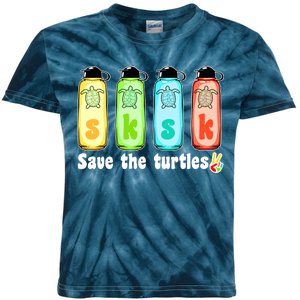 SKSKSK Save The Turtles Peace Kids Tie-Dye T-Shirt