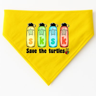 SKSKSK Save The Turtles Peace USA-Made Doggie Bandana