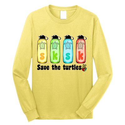 SKSKSK Save The Turtles Peace Long Sleeve Shirt