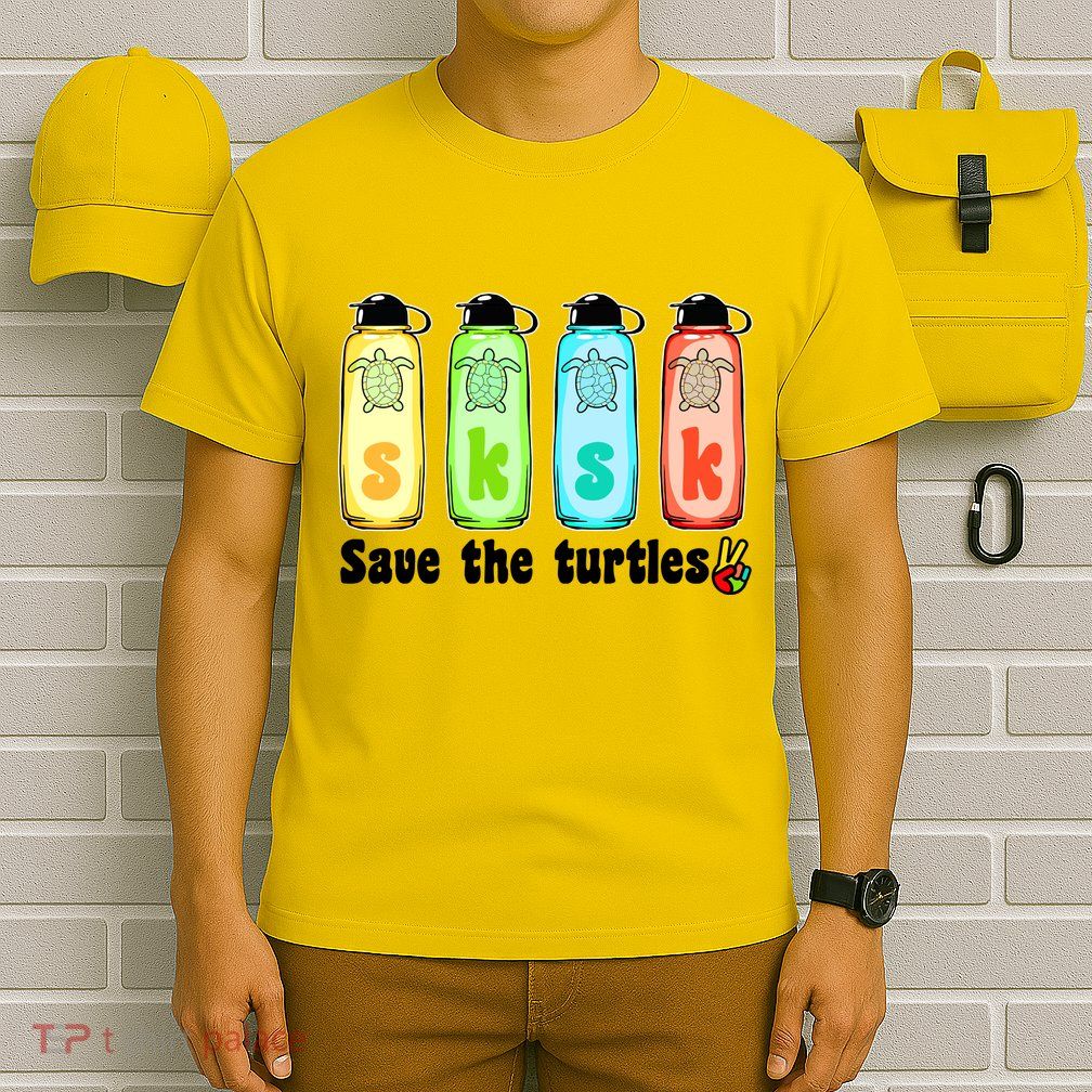 SKSKSK Save The Turtles Peace T-Shirt