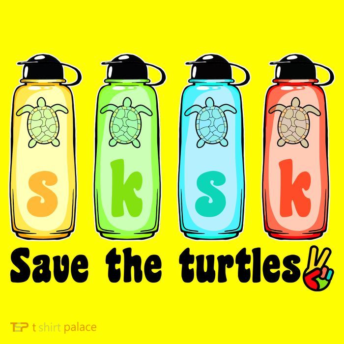 SKSKSK Save The Turtles Peace Button