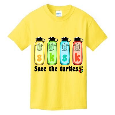 SKSKSK Save The Turtles Peace Kids T-Shirt