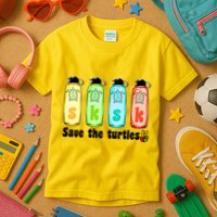 SKSKSK Save The Turtles Peace Kids T-Shirt