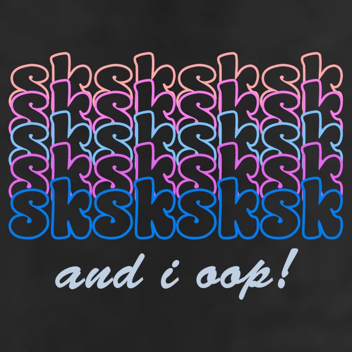 SKSKSKSK And I Oop 7 Panel Mesh Trucker Snapback Hat