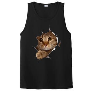 Sweet Kitten Torn Cloth Funny Cat Lover Cat Owner Cat Lady Gift PosiCharge Competitor Tank