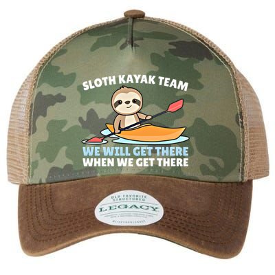 Sloth Kayak Team Funny Sloths Paddling Over Water Meaningful Gift Legacy Tie Dye Trucker Hat