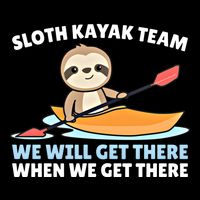 Sloth Kayak Team Funny Sloths Paddling Over Water Meaningful Gift Cooling Performance Crew T-Shirt