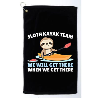 Sloth Kayak Team Funny Sloths Paddling Over Water Meaningful Gift Golf Towel