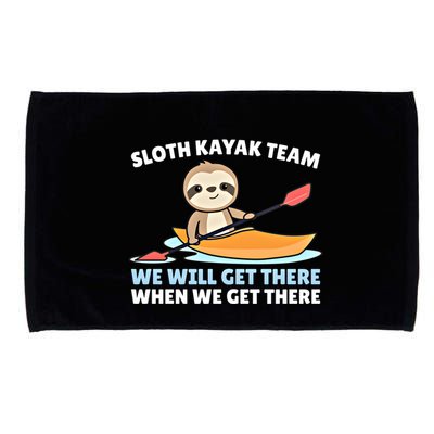 Sloth Kayak Team Funny Sloths Paddling Over Water Meaningful Gift Microfiber Hand Towel