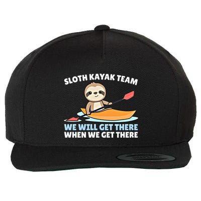 Sloth Kayak Team Funny Sloths Paddling Over Water Meaningful Gift Wool Snapback Cap