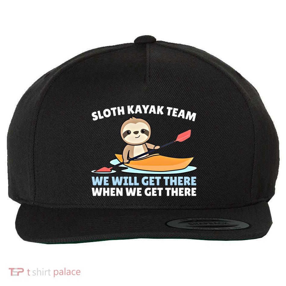 Sloth Kayak Team Funny Sloths Paddling Over Water Meaningful Gift Wool Snapback Cap