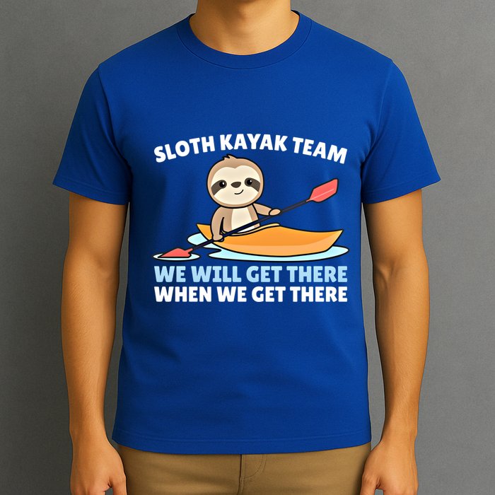 Sloth Kayak Team Funny Sloths Paddling Over Water Meaningful Gift T-Shirt