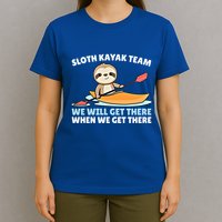 Sloth Kayak Team Funny Sloths Paddling Over Water Meaningful Gift T-Shirt