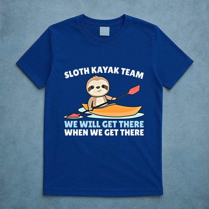 Sloth Kayak Team Funny Sloths Paddling Over Water Meaningful Gift T-Shirt