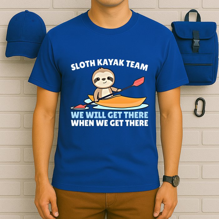 Sloth Kayak Team Funny Sloths Paddling Over Water Meaningful Gift T-Shirt