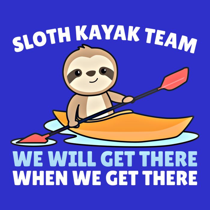 Sloth Kayak Team Funny Sloths Paddling Over Water Meaningful Gift T-Shirt