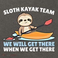 Sloth Kayak Team Funny Sloths Paddling Over Water Meaningful Gift Cotton Canvas Backpack