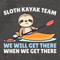 Sloth Kayak Team Funny Sloths Paddling Over Water Meaningful Gift Vector Backpack