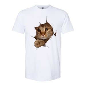 Sweet Kitten Torn Cloth Funny Cat Lover Cat Owner Cat Lady Meaningful Gift Softstyle CVC T-Shirt