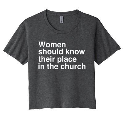 Should Know Their Place In The Church Apostle Prophet Evangelist Pastor Women's Crop Top Tee