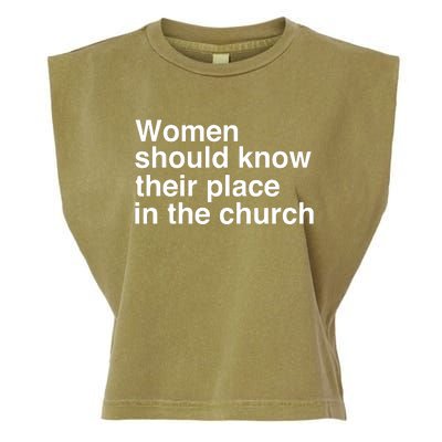 Should Know Their Place In The Church Apostle Prophet Evangelist Pastor Garment-Dyed Women's Muscle Tee