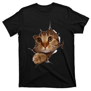 Sweet Kitten Torn Cloth Funny Cat Lover Cat Owner Cat Lady T-Shirt