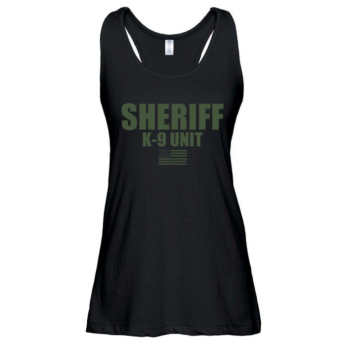 Sheriff K9 Unit Police Flag Uniform Ladies Essential Flowy Tank