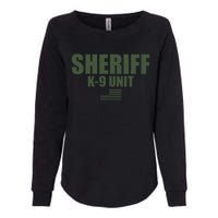 Sheriff K9 Unit Police Flag Uniform Womens California Wash Sweatshirt