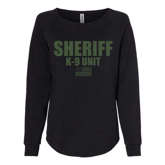 Sheriff K9 Unit Police Flag Uniform Womens California Wash Sweatshirt