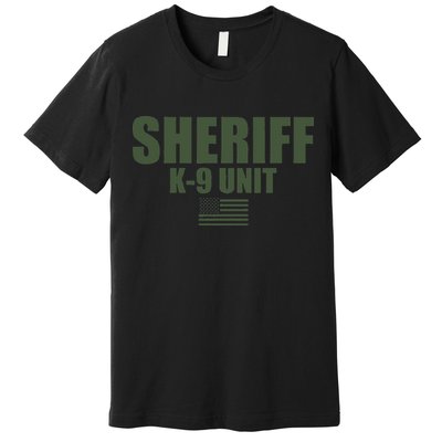 Sheriff K9 Unit Police Flag Uniform Premium T-Shirt