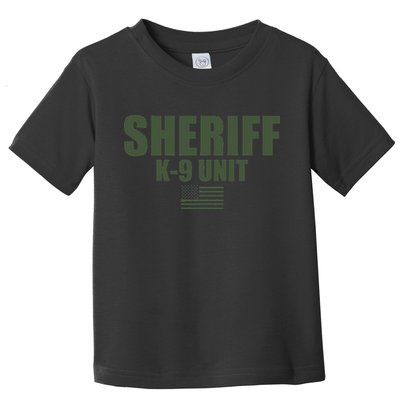Sheriff K9 Unit Police Flag Uniform Toddler T-Shirt