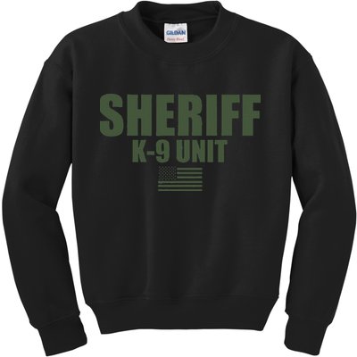 Sheriff K9 Unit Police Flag Uniform Kids Sweatshirt