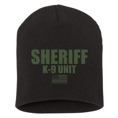 Sheriff K9 Unit Police Flag Uniform Short Acrylic Beanie