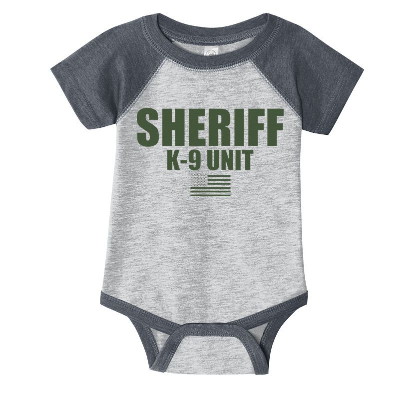 Sheriff K9 Unit Police Flag Uniform Infant Baby Jersey Bodysuit