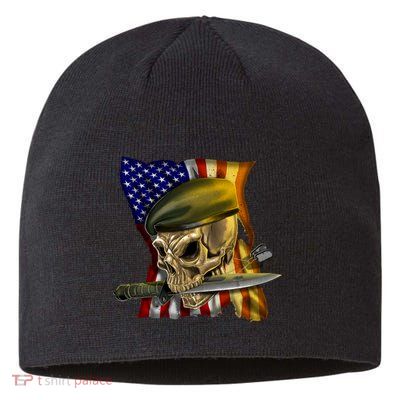 Skull Beret Military Sustainable Beanie