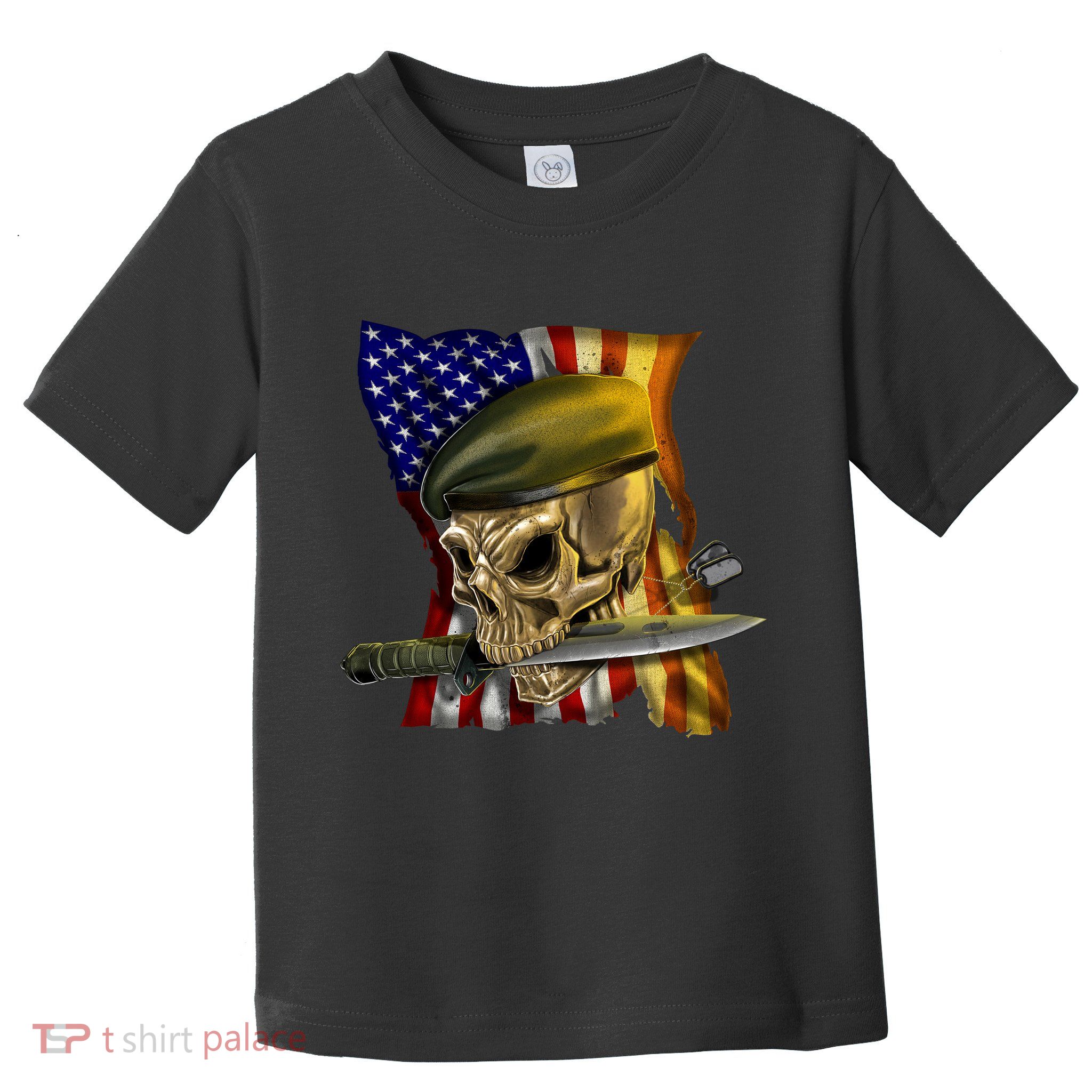 Skull Beret Military Toddler T-Shirt