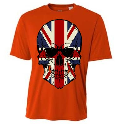 Skull Face British Flag Cooling Performance Crew T-Shirt