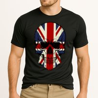 Skull Face British Flag Cooling Performance Crew T-Shirt