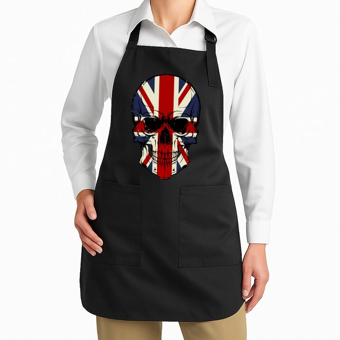 Skull Face British Flag Apron