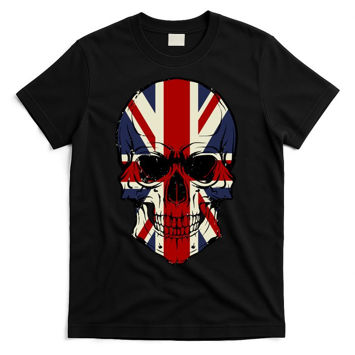 Skull Face British Flag T-Shirt