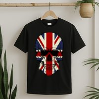 Skull Face British Flag T-Shirt